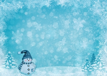 Small Snowman Snowflake Backdrop Christmas Party Decoration Photography Background