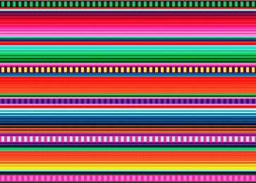 Mexican Element Party Stripes Carnival Fiesta Backdrop DIY Photography Background