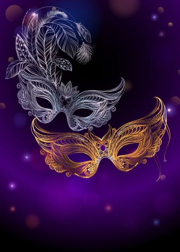 Mardi Gras Masquerade Party Backdrop Wallpaper Decorations Photography ...