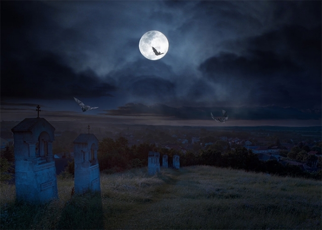 dark graveyard background