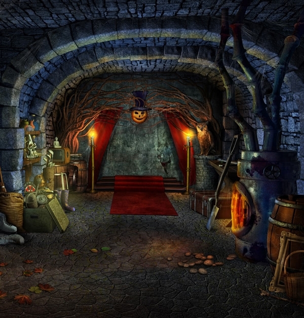 halloween themed dungeon rooms