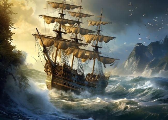 pirate ship background hd