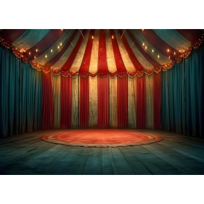 Amusement Park Striped Tent Inside Carnival Circus Backdrop Studio Party Photography Background