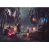 Terrifying Scary Ruined Forest Pumpkin Halloween Backdrop Stage Studio Photography Background  Decoration Prop